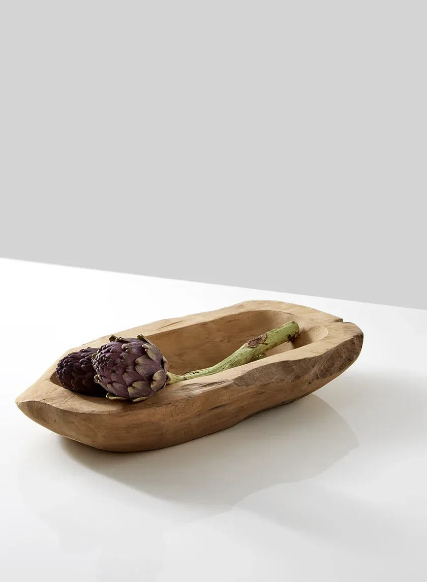 (Dairy) Rectangular Wood Bowl 16″