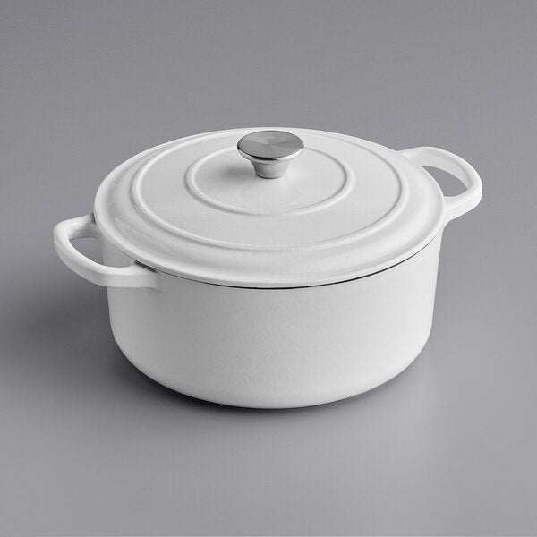 Arctic White Cast Iron Pot 6 Qt.