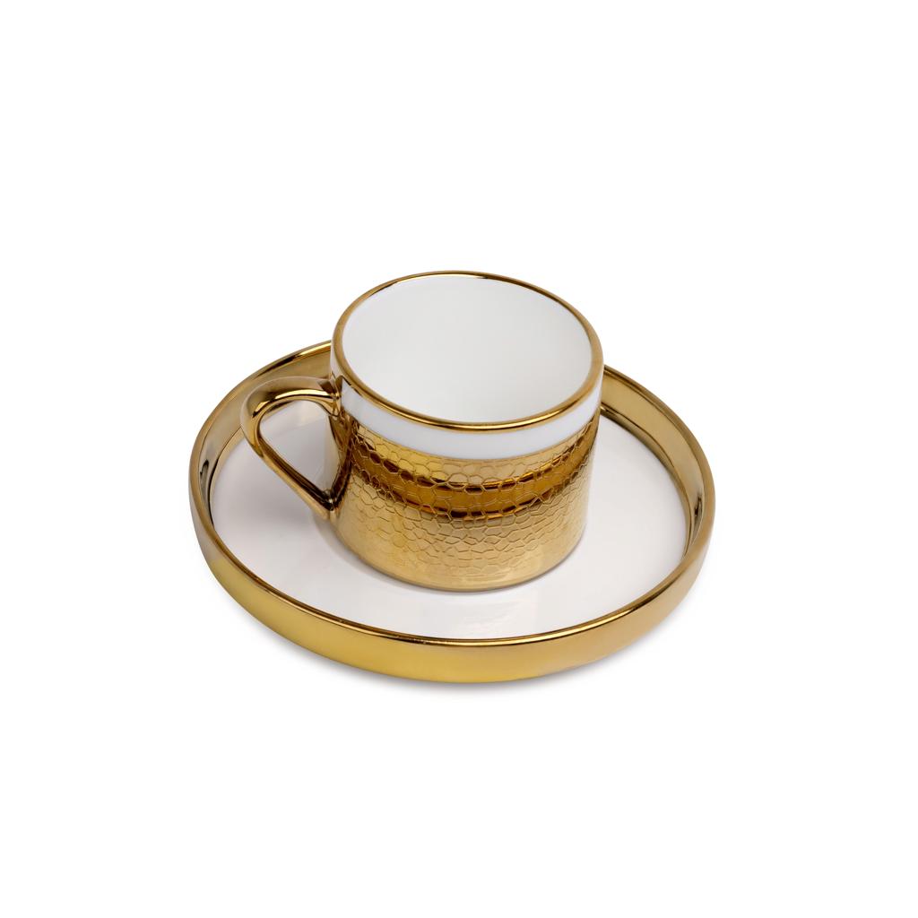 Exquisite White & Gold Tea Mug