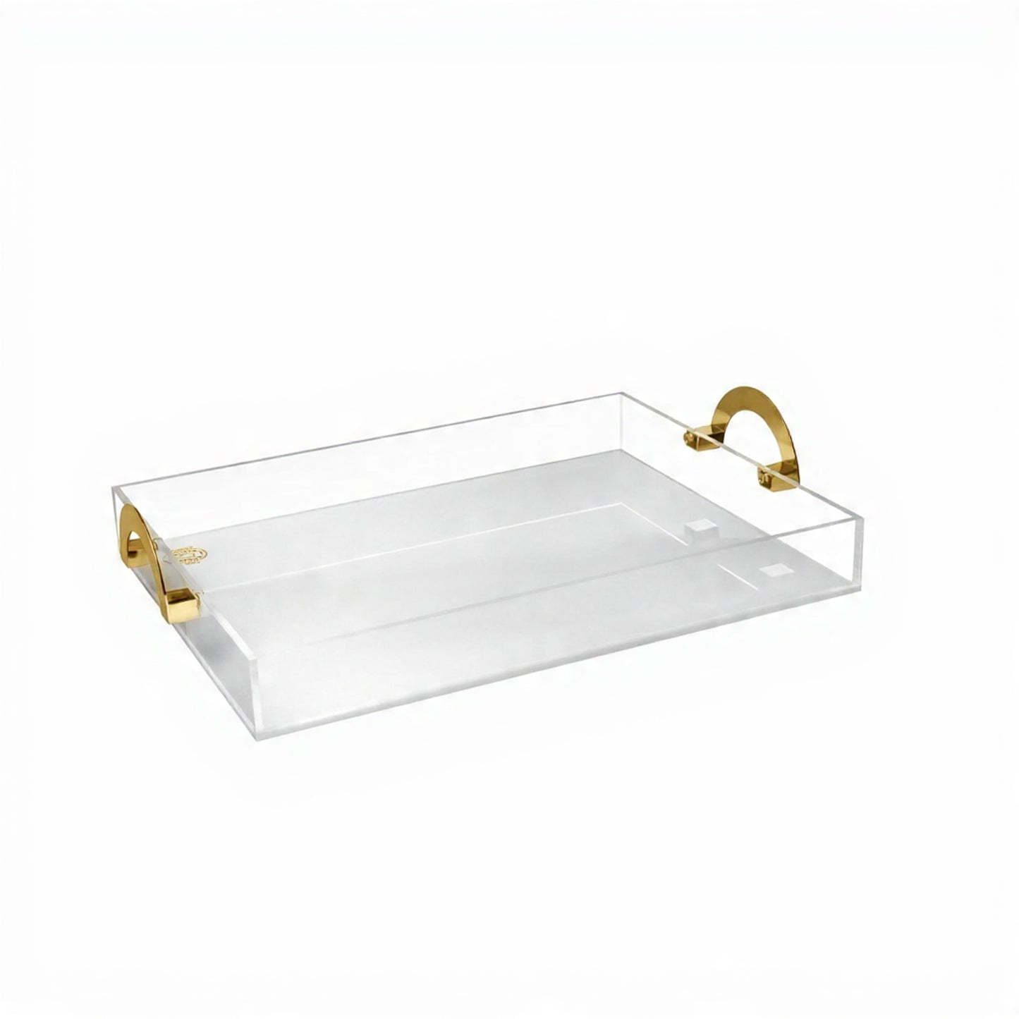Acrylic Passing Tray with Gold Round Handles (Dairy)