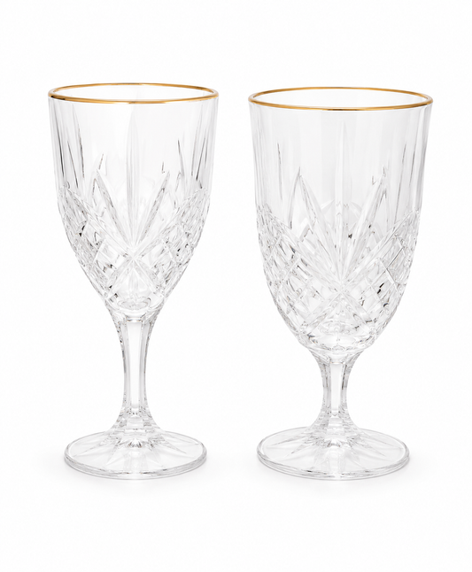Gilded Crystal Glassware