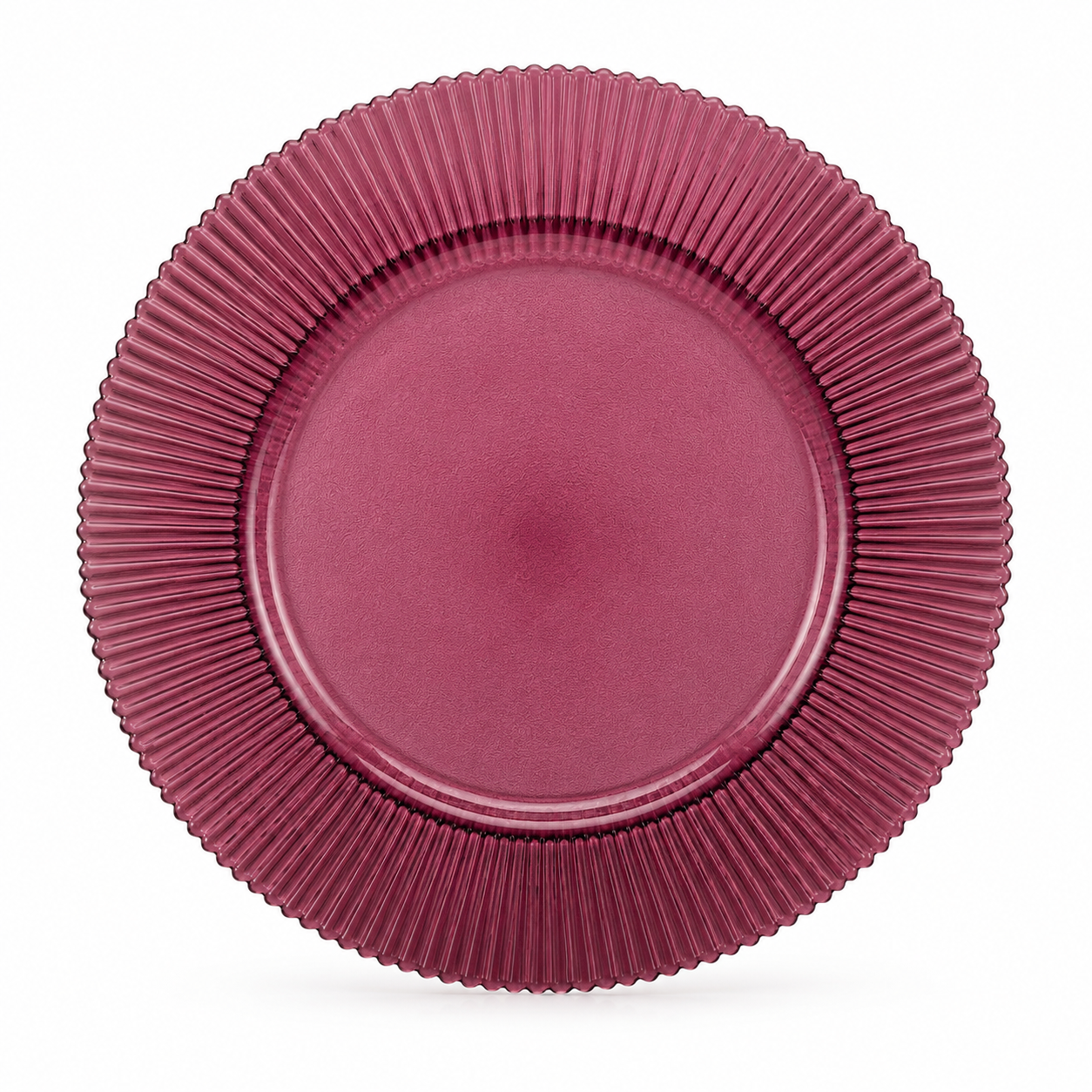 Rippled Glass Charger - Plum