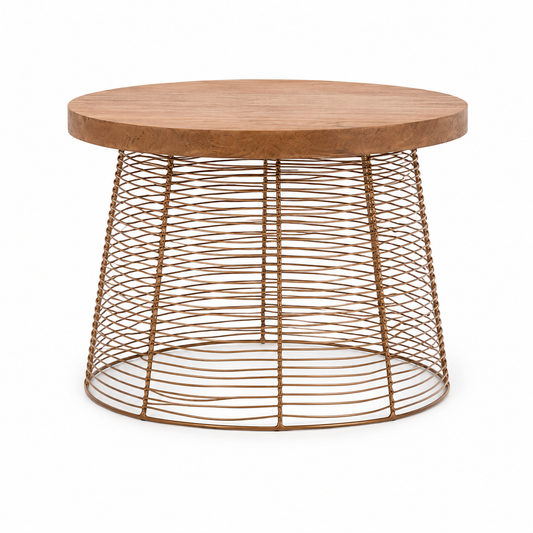 Round Mango Wood & Wire Risers