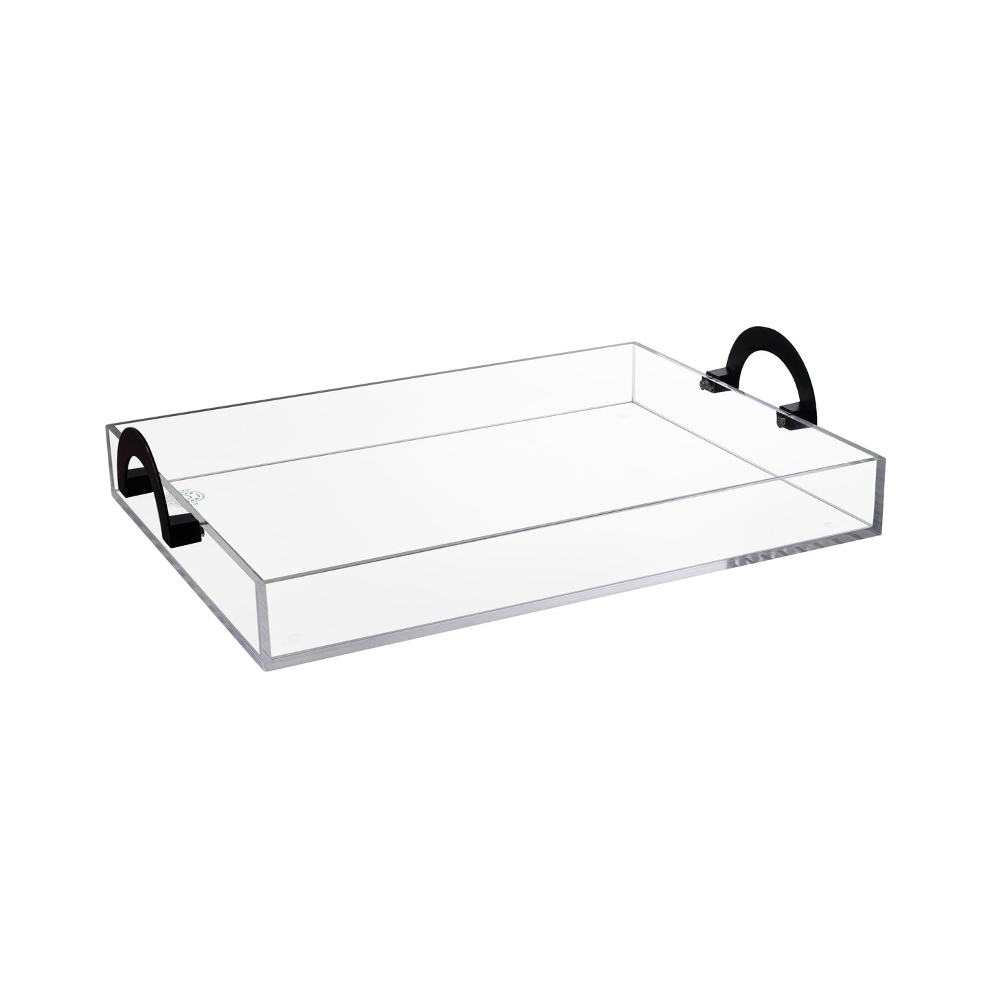 Acrylic Passing Tray with Black Round Handles (Meat)