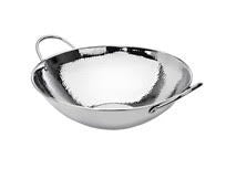 Silver Hammered Wok