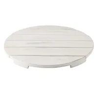 White Wooden Slat Charger Plate 13"