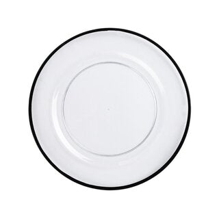 Classic Black Rim Glass Charger