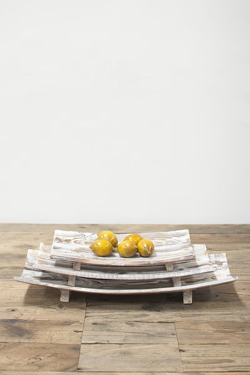 Rectangle Curved Wooden Trays