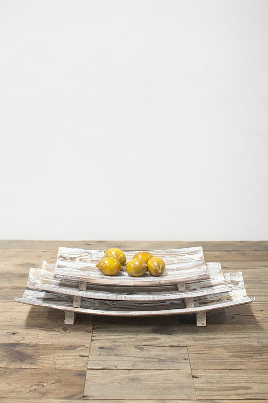 Rectangle Curved Wooden Trays