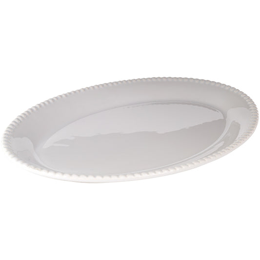 Dairy Beaded Oval Tray 16x11"