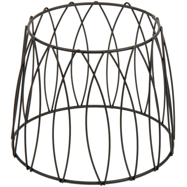 Round Black Patterned Metal Display Stand Riser