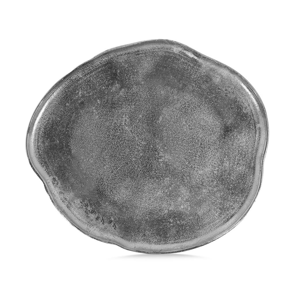 Decorative silver tray charger