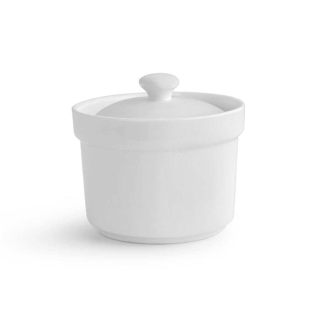 White Soup Crock With Cover