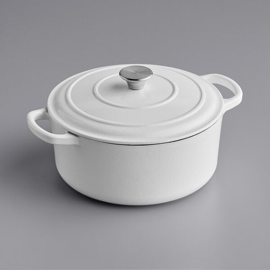 6 Qt. Arctic White Cast Iron pot