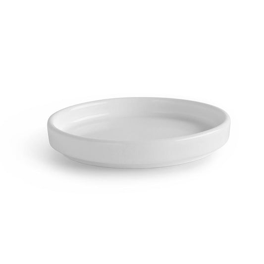 Thunder - White Matte Round Modern Plate