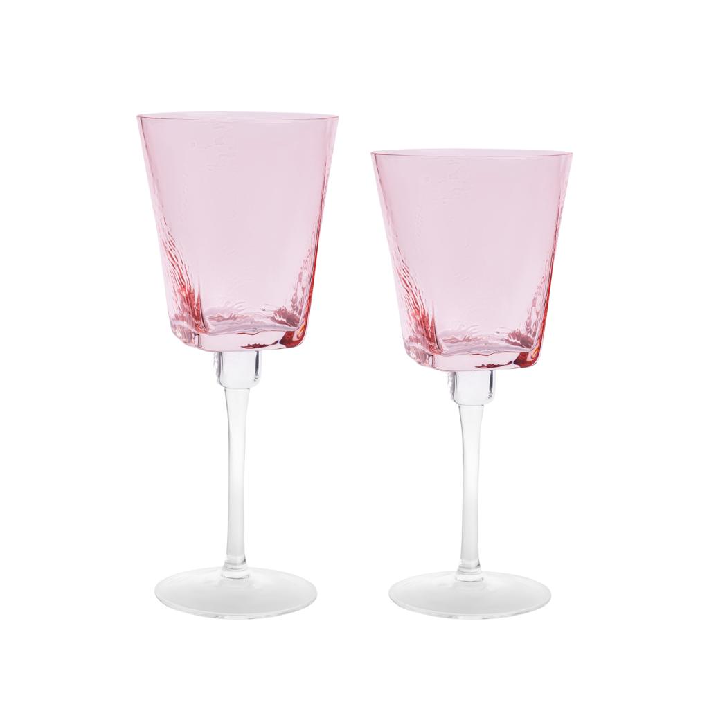 Crystal Cube Pink Glass – Silver Spoon Party Rental