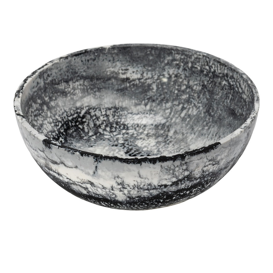 Radiant Resin 12" Salad Bowl black and white