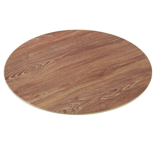 Dairy 12" round wood plank tray