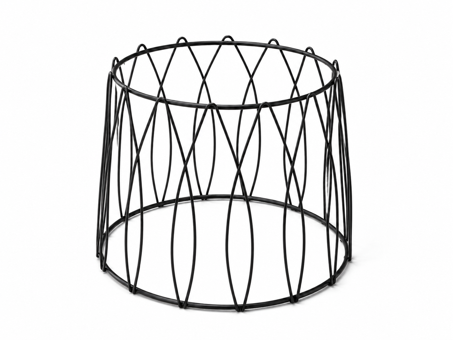 Black Round Patterned Metal Display Stand Riser