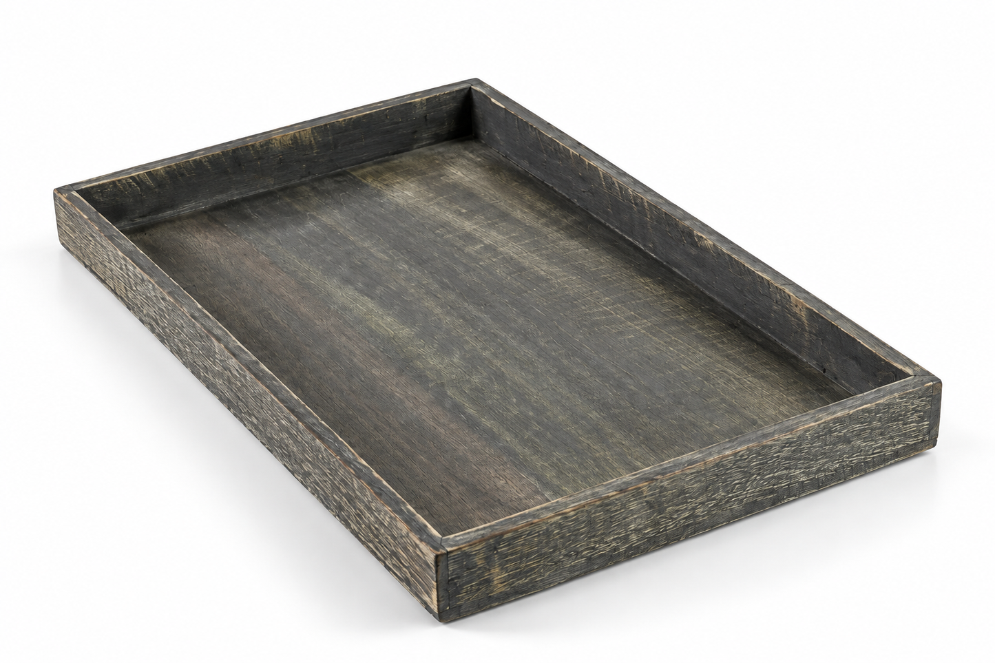 (Dairy) Dark Wooden Rectangular Serving Tray 18"
