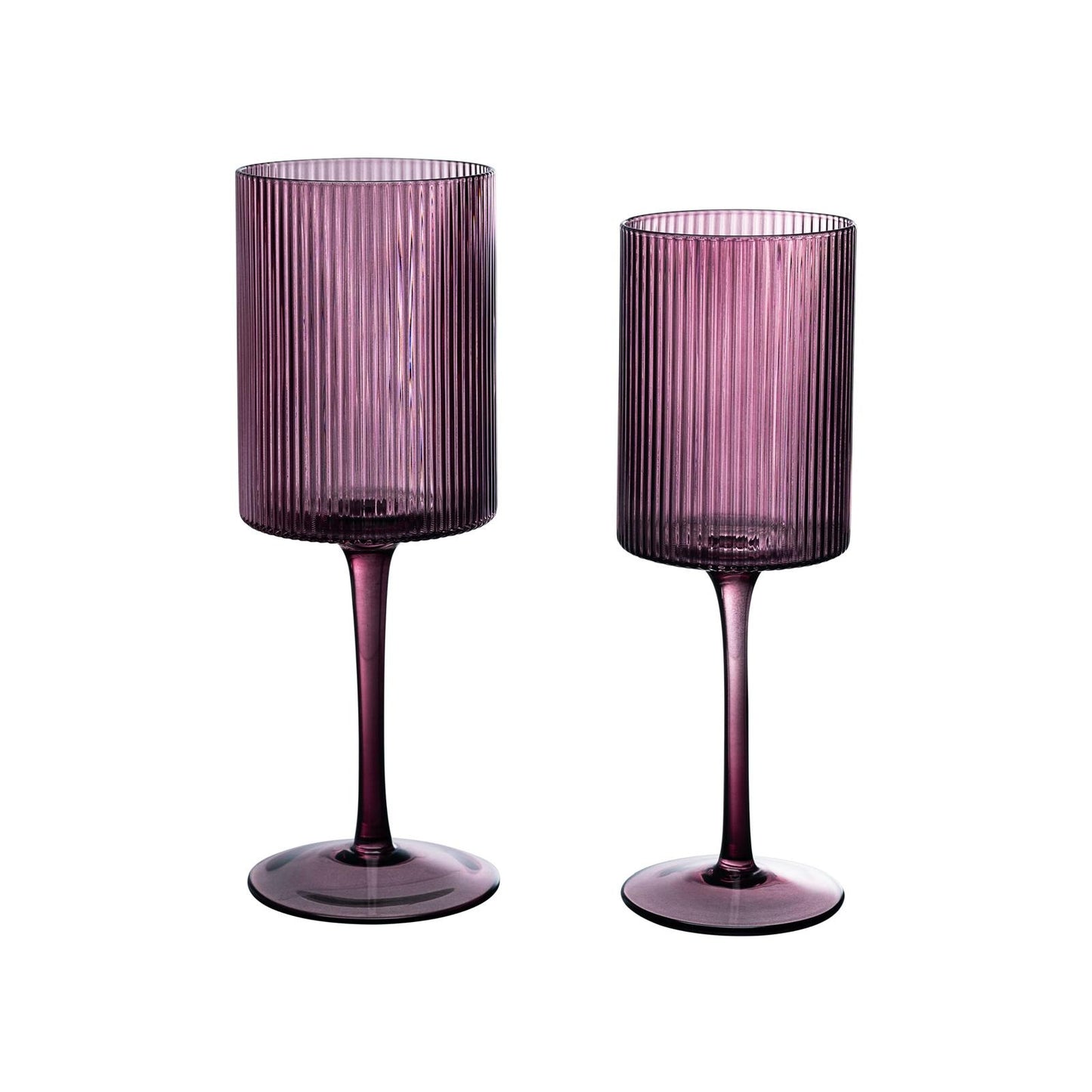 Rippled Plum Glassware