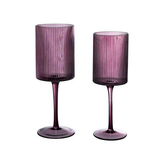 Rippled Plum Glassware