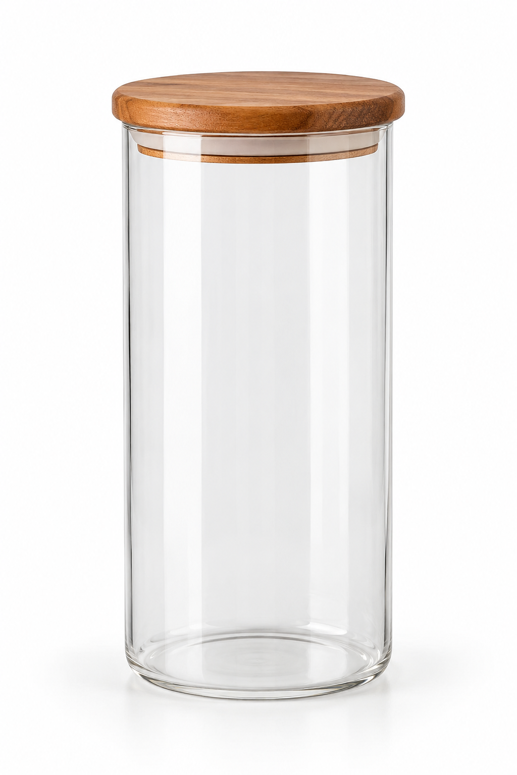 Glass Jar w/ Wood Cover