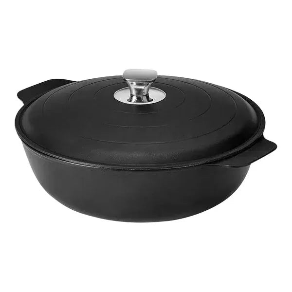 7 Qt. Black Round Display pot