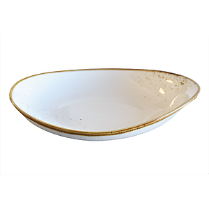 Terra Oval Bowl White Dairy 11"X9.5''