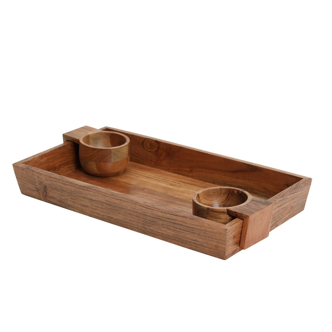 Wooden Chip & Dip Tray