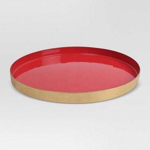 Gold And Red Passing Tray