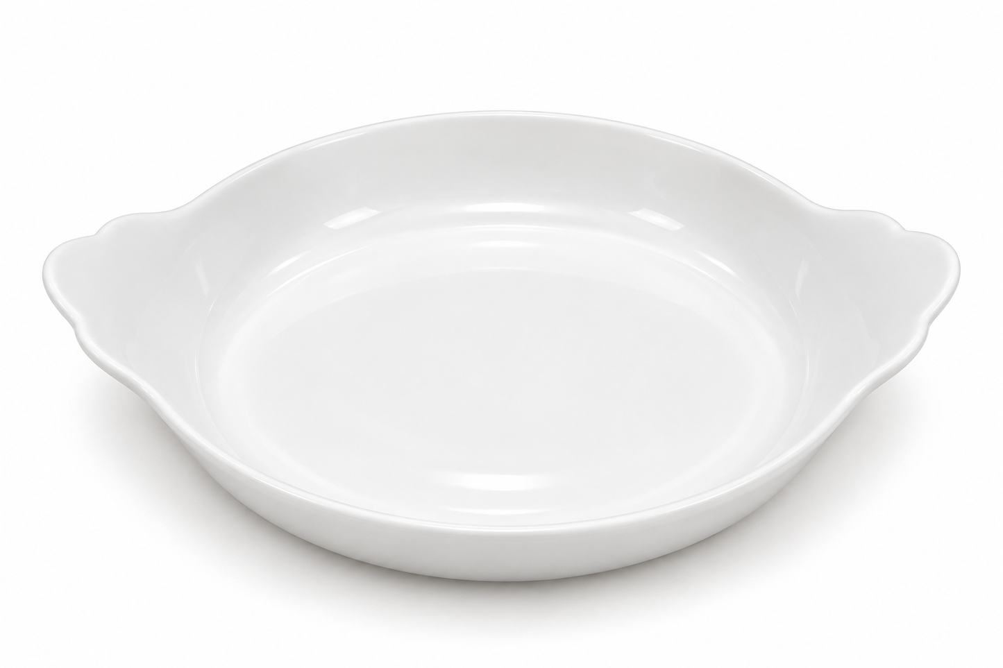 White Petal Handle Plate 8"