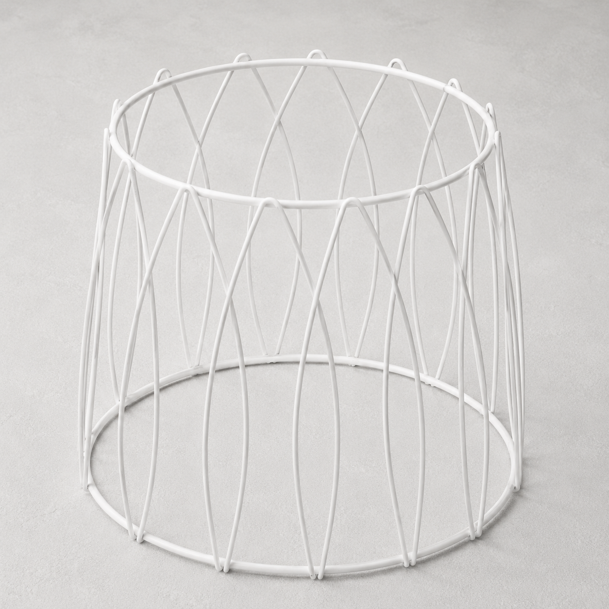 White Round Patterned Metal Display Stand Riser