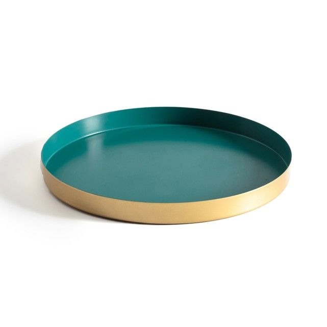 Gold/Navy Round Passing Tray