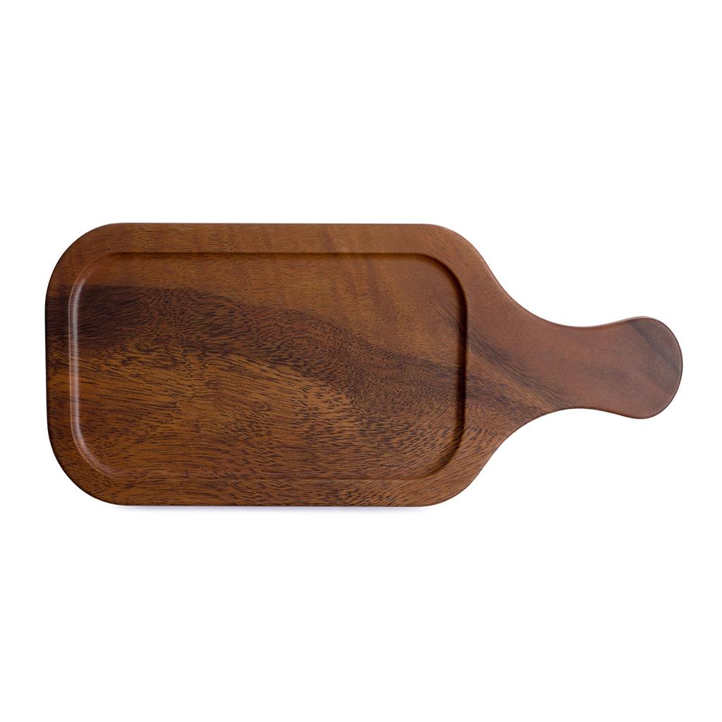 Mahogany Wood Plate with Handle