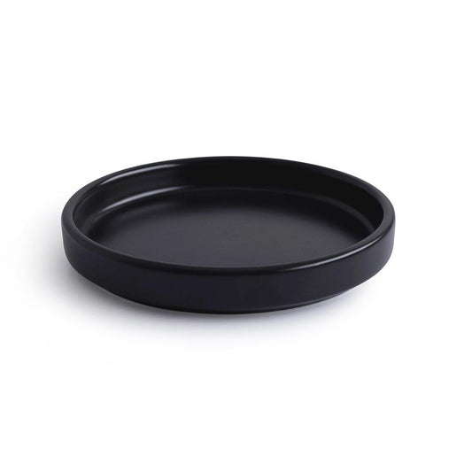 Thunder - Black Matte Round Modern Plate