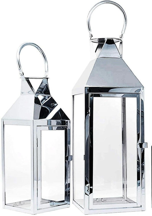 Silver Candle Lanterns