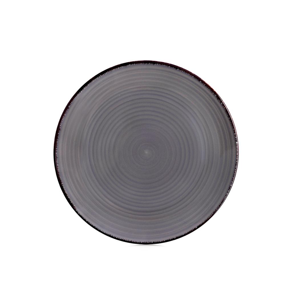 Gray Round Buffet Plate 8''