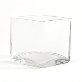 Square Glass Cube Vase