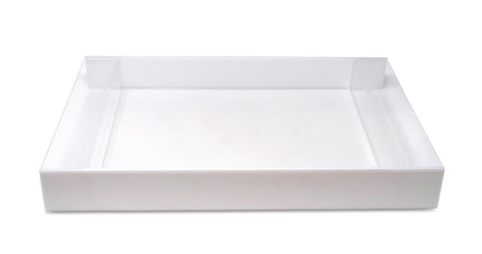 Acrylic Tray with 2 White Sides, 17.75"L x 11.75"W