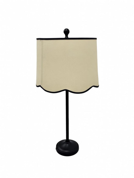 Scalloped Taupe Lampshade
