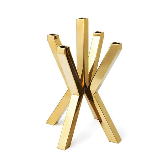 Asterisk Candelabra Gold 5 branch