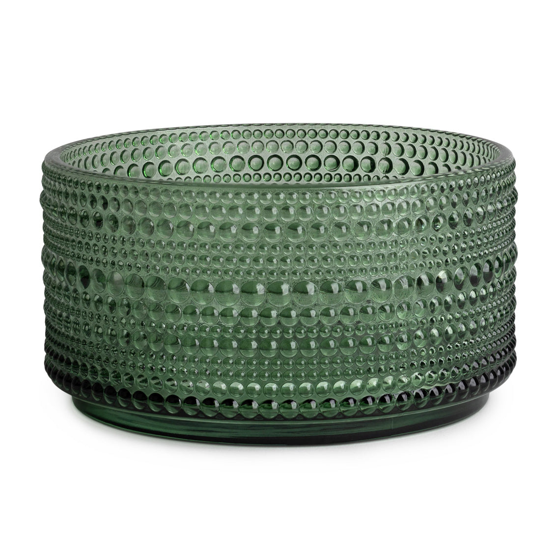 Green Beaded Glass Jar 22oz