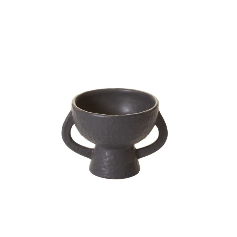 The Black Chalice Bowl-Double Handle