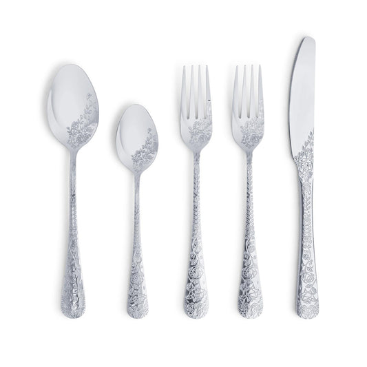 Floral Flatware Silver