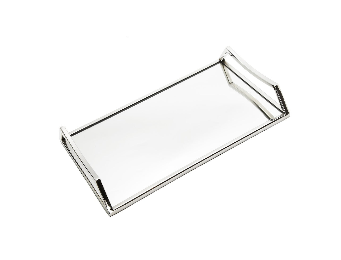 Reflective Silver Mirror Tray