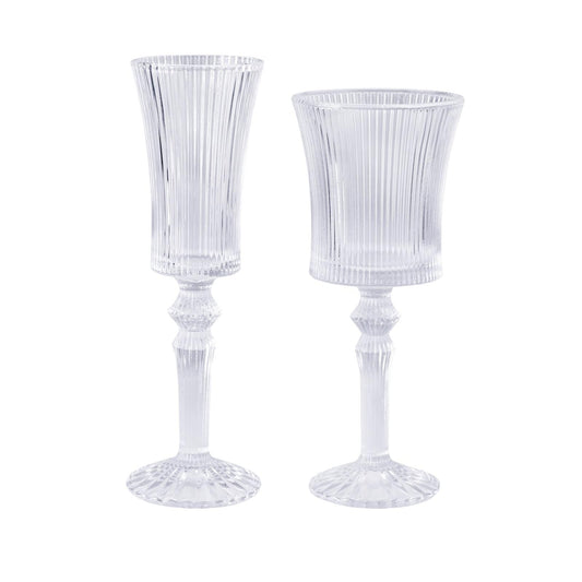 Rippled Clear Glassware