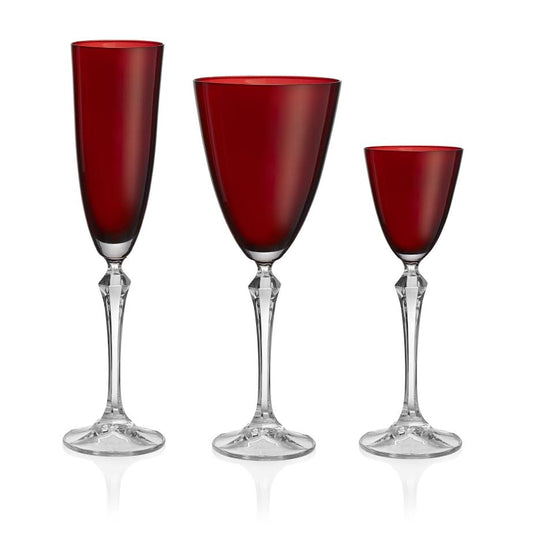 Lux Red Glassware