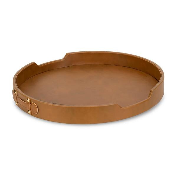 Leather 18" Display tray brown
