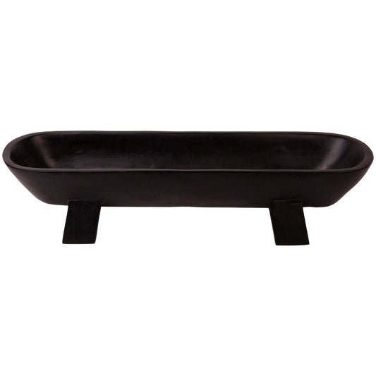 Ceramic Black Footed Bowl 21.5"